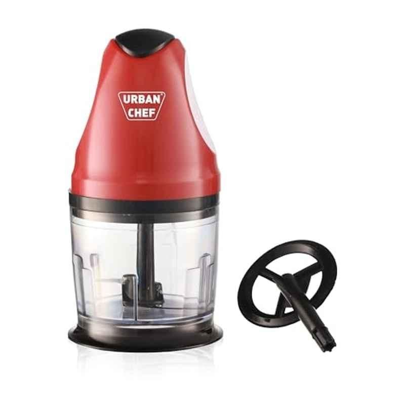 Urban Chef 300W 1200rpm ABS Red High Performance Mini Chopper with 600ml Bowl, UC-CM-231