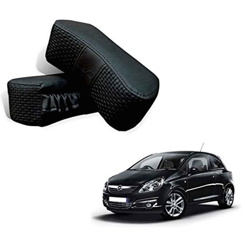 Kozdiko 2 Pcs Memory Foam Black Car Vastra Neck Rest Cushion Set for Opel Corsa, koz_5219
