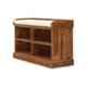 Angel Furniture 105x35x60cm Honey Finish Solid Sheesham Wood Shoe Rack Open Storage Seat, AF-157H