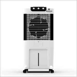 Moonair 100L Plastic Black & White Diamond Desert Air Cooler with 5 Fin Power Flow Blade & Castor Wheels, Diamond 100