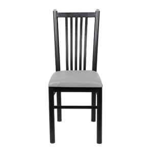 Rose Apollo Metal & Leatherette Grey Dining Chair