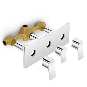 Plantex Stainless Steel & Brass Silver Chrome Finish Diverter for Bathroom, Venice-1538