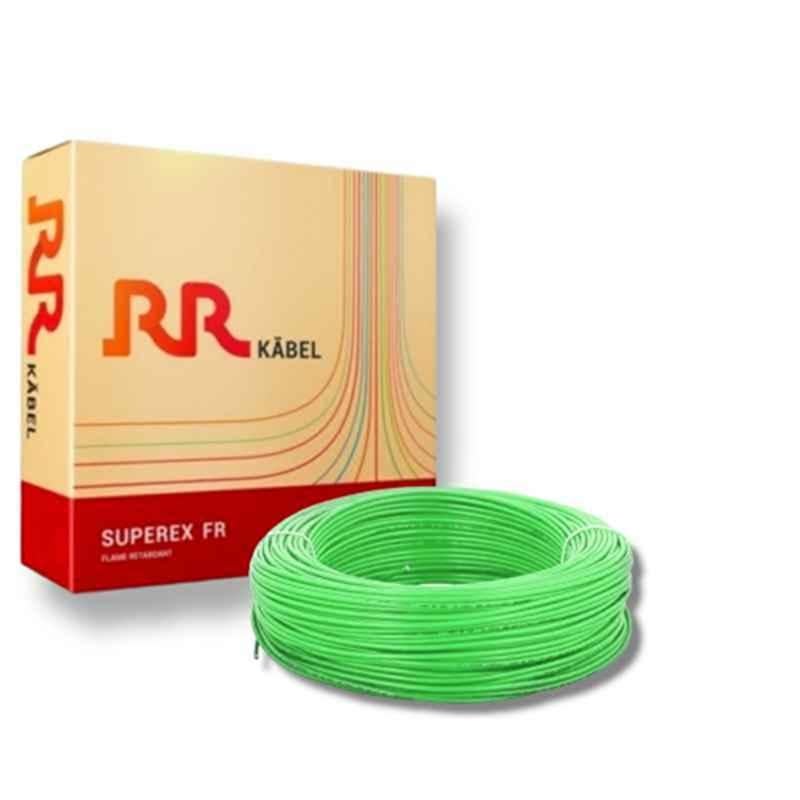 RR Kabel 1.5 sqmm Single Core PVC Green RR-Unilay FR Flexible Cable, 10301024001, Length: 90 m