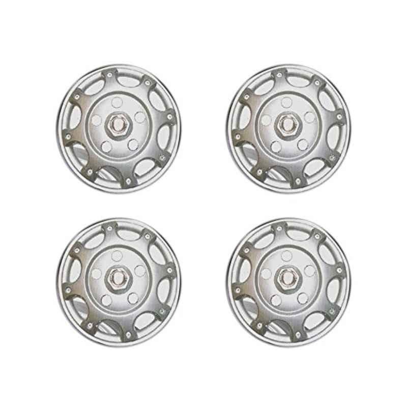 Auto Pearl 4 Pcs 15 inch ABS Silver Car Wheel Cover Set for Mahindra Bolero