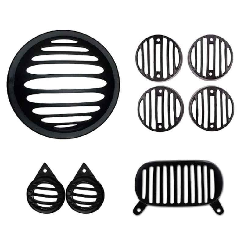 AllExtreme EXHDHGB 8 Pcs Headlight Grill Set
