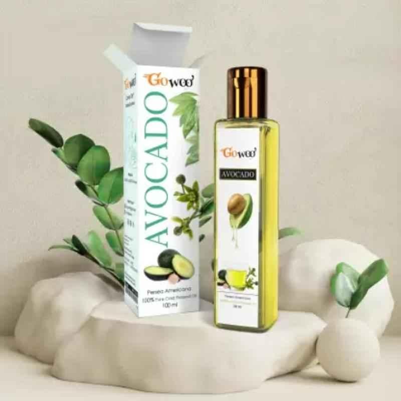 GoWoo 100ml Pure Cold Pressed Avocado Organic Carrier Oil, GoWoo-P-167
