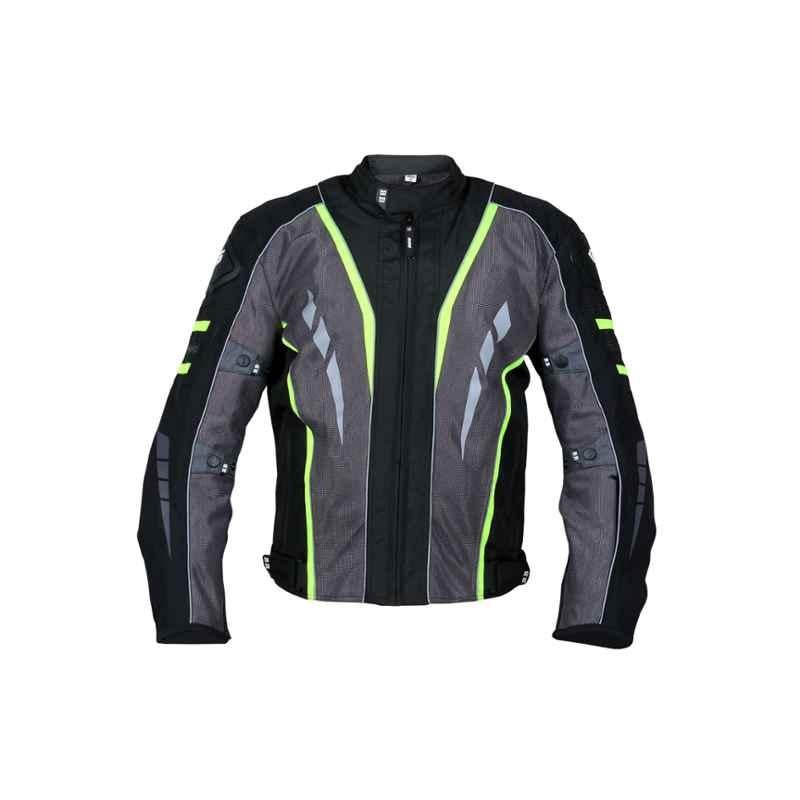 Biking Brotherhood Neon Rubberized Navigator Jacket, Size: XL