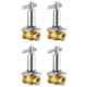 Drizzle Tarim 4 Pcs 15mm Brass Chrome Finish Silver Concealed Stop Cock Set, ACON15TARIM4