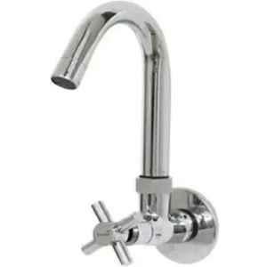 Gold Bell Crosa 2cm Brass Wall Mount Chrome Basin Tap