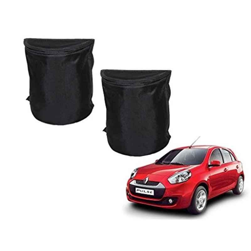 Kozdiko 2 Pcs Black Semi Cylindrical Car Dustbin Set for Renault Pulse