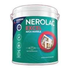 Nerolac Excel Mica Marble 20 Litre White Exterior Wall Emulsion Paint with Weather, UV & Crack Resistant