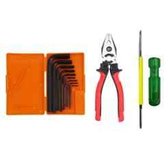 Hillgrove HGCM284M1 9 Pcs Full Hex Allen Key Set, 2-in-1 Screwdriver & 8 inch Plier Combo, HGCM545