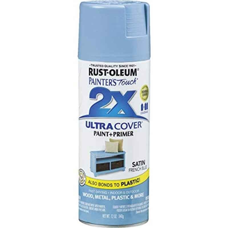 Rust-Oleum 12 Oz Satin French Blue Painters Touch 2X Ultra Cover Paint & Primer, 314752
