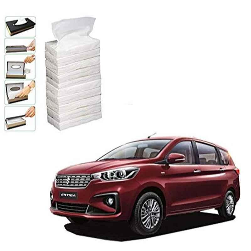 Kozdiko 100 Pulls Dispenser Box Refiller Tissue Paper with 200 Sheets for Maruti Suzuki Ertiga 2018-Present (Pack of 10)