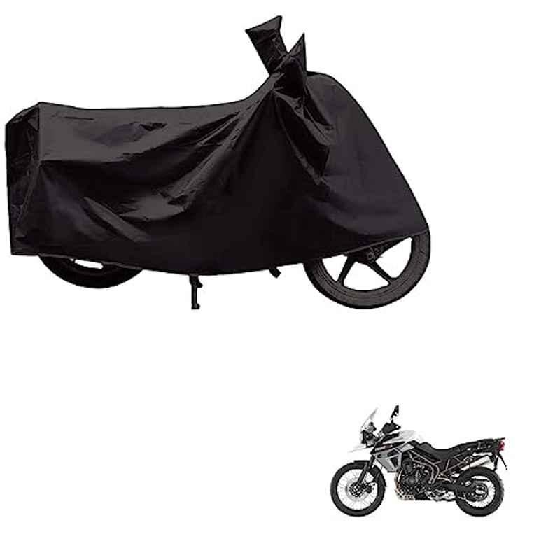 Kozdiko Polyester Black Dust & Waterproof Bike Body Cover with Mirror Pockets for Triumph Tiger 800 XCA