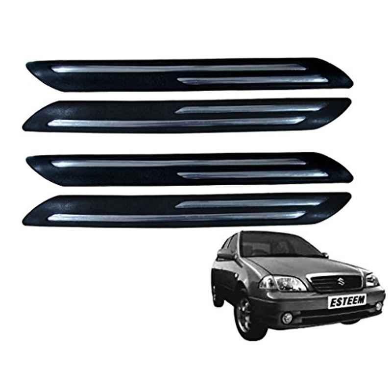 Kozdiko 4 Pcs Double Chrome Bumper Protector Set for Maruti Esteem