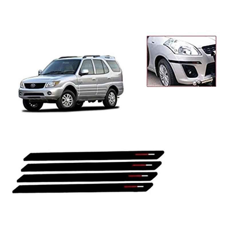 Kozdiko 4 Pcs Black & Red Bumper Protector Set for Tata Safari
