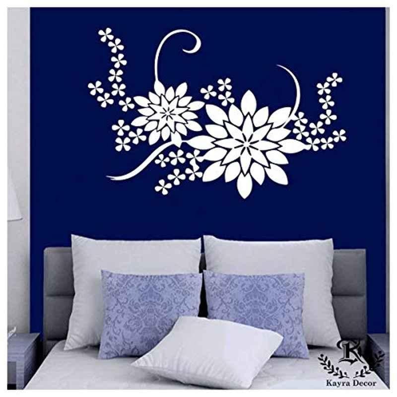 Kayra Decor 24x40 inch PVC Flower Wall Design Stencil, KDS36015