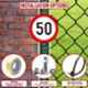 Ladwa 600mm Aluminium Red & White Circle Speed Limit Mandatory Retro Reflective Road Signage, LSI-MCSB-600mm-MP