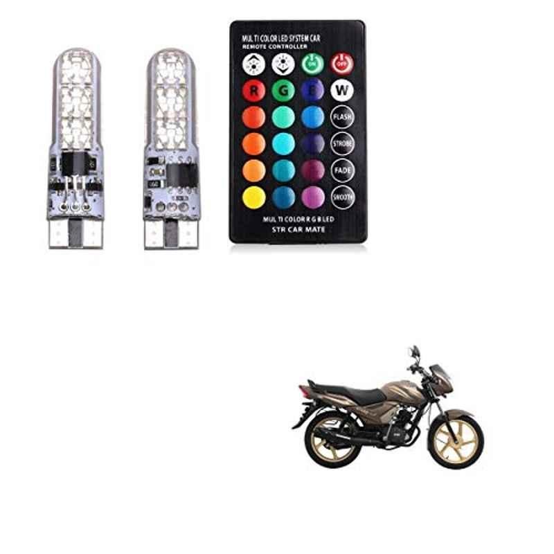 Buy Kozdiko Pcs T10 LED RGB Bike Interior Fancy/Parking Remote