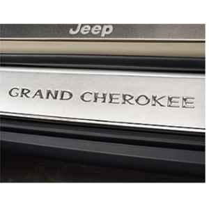 SureStrive 4 Pcs Stainless Steel Silver Footstep Sill Plate Set without LED for Jeep Grand Cherokee All Model