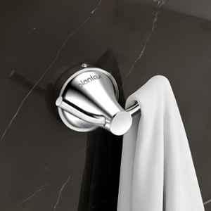 Plantex Robe Hook for Bathroom/Pure Brass Clothes Hanging Hook/Hook for Wall/Bathroom Accessories APS-EFL-04, Chrome