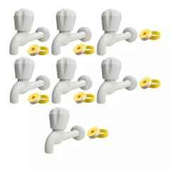 Fastgear PVC White Chrome Finish Bib Tap, FG2238 (Pack of 7)
