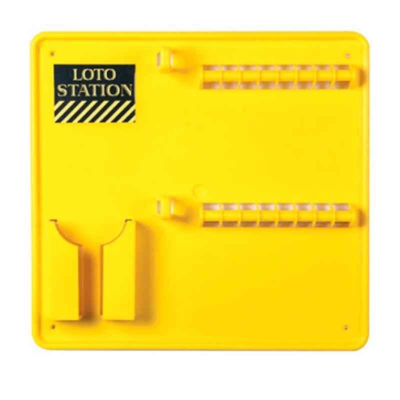 Loto 350x360mm Yellow Lockout Station without Contents, LS-16L-1P-Y