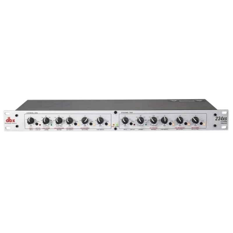 dbx 90kHz Grey Stereo 2, 3 Way & Mono 4 Way Crossover with 2 Channels, 234Xs
