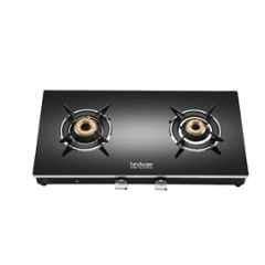 Hindware Emineo 2B Glass Top Cooktop with 2 Brass Burner & Manual Ignition, CT 100223