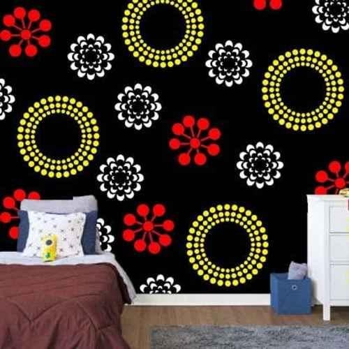 Buy Kayra Decor 24x40 inch PVC Circle Wall Design Stencil, KDS36128 Online  At Best Price On Moglix