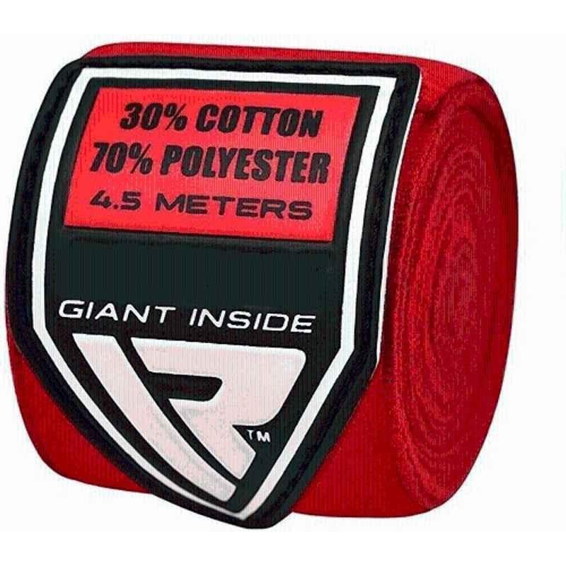 Matrica 180 inch Semi-Elastic Crimson Red Boxing Hand Wraps with Wrist Support, Size: Free (Pack of 2)