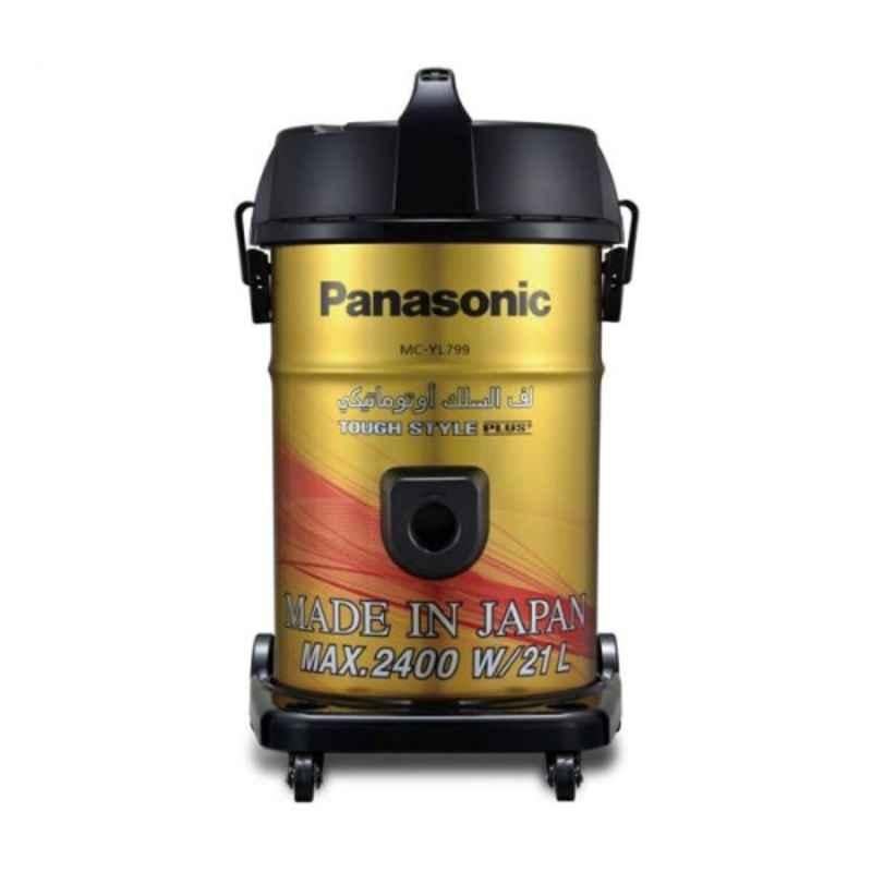 Panasonic 2400W 21L Gold & Black Drum Vacuum Cleaner, MCYL799