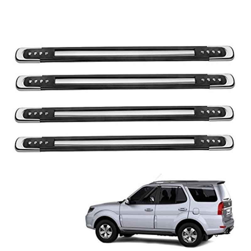 Kozdiko 4 Pcs Designer Black Bumper Protector Set for Tata Grand Dicor, Koz-38626