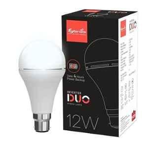 Fybros Duo 12W Plastic Cool Day Light Round Inverter LED Emergency Bulb, FLS5439A