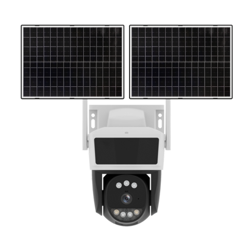 Trueview 4G Sim 3MP PTZ Solar Sim CCTV Camera with Solar Panel (STQC Certified), Surveillance for Agriculture, Remote Area & Construction Site, (T18291SF + T291357)