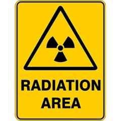 Color World Express Vinyl Self Adhesive Radiation Area Warning Signage Sticker