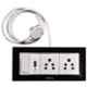 Palfrey 5A 2 Socket Black Polycarbonate Electric Extension Board with USB Socket, Master Switch & 20m Wire, BL 6520 USB