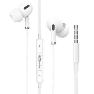 Portronics Conch Delta 3mW 1.2m White In Ear Earphones with Mic, POR 1146