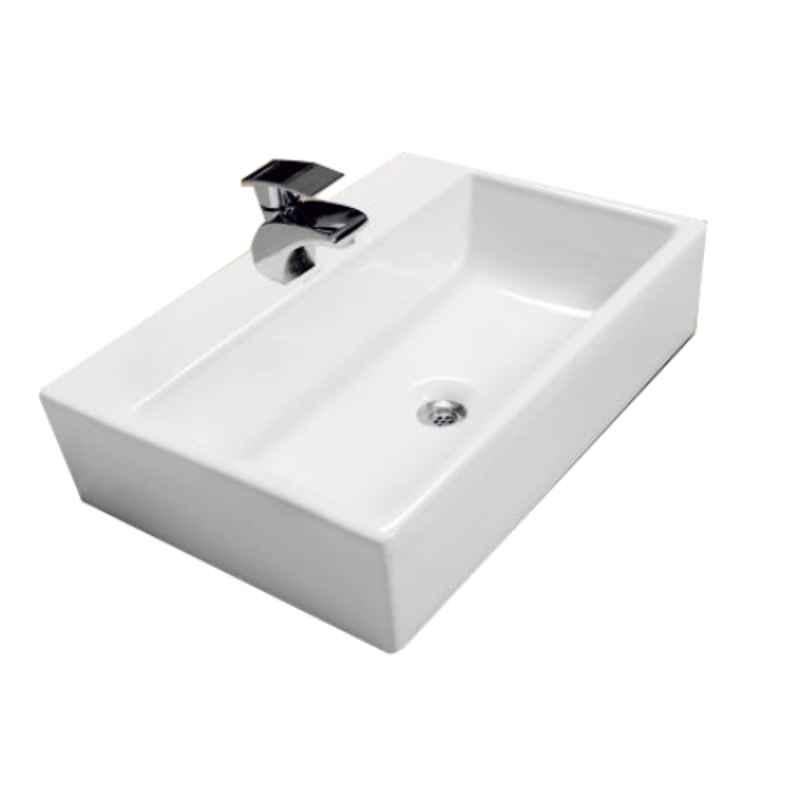 Mozio Leo WHB 510x355x120mm Ceramic Wash Basin, MZ161