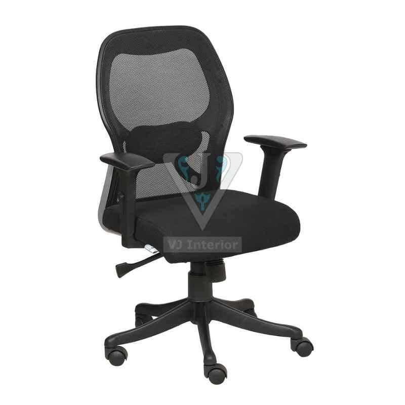 VJ Interior 18.5 inch Mid Back Black Mesh Office Chair, VJ-1284