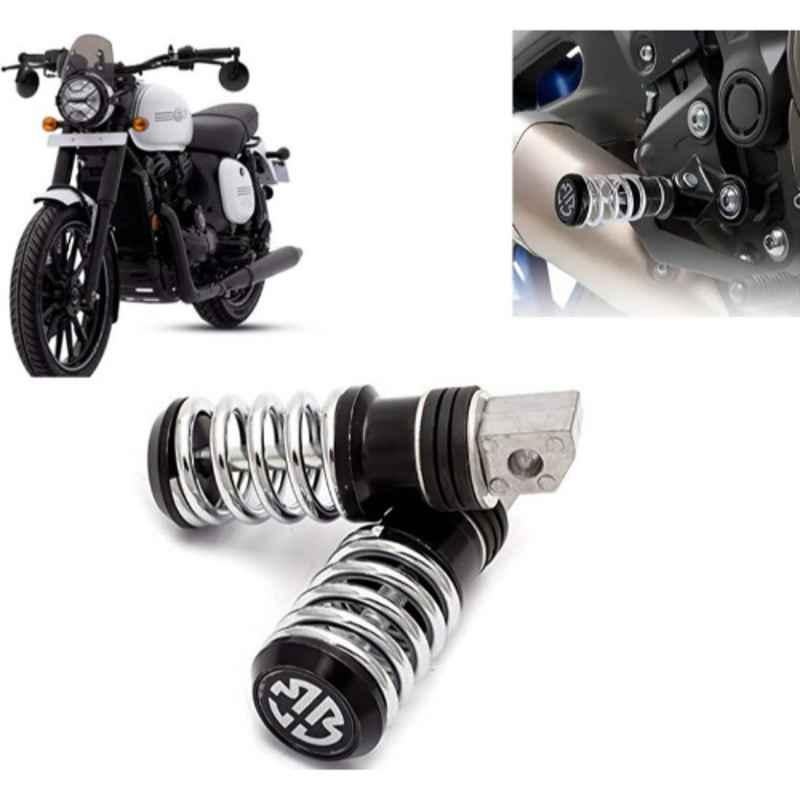 Auto Pearl 2 Pcs Steel Black Foot Rest Spring Coiled Set for 42 BS6