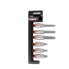 Groz 1/2 inch Drive 6 Pcs Bit Hand Socket Set On Rail, KIT/BIT-SKT/SPL/1-2/6/UG