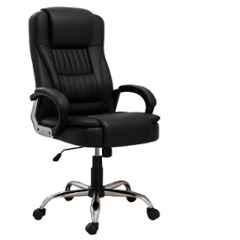 Newturn Dragon Leather Black High Back Ergonomic Revolving Chair