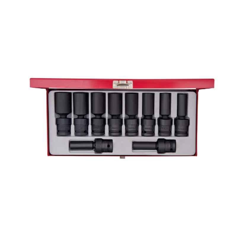 10PC.1/2"DR.DEEP IMPACT UNIVERSAL SOCKET SET 6PT SAE, 4440SP