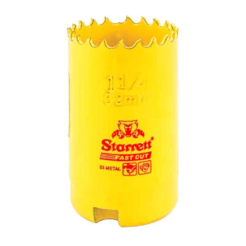 Starrett Fast Cut 32mm Yellow Bi Metal Hole Saw, FCH0114-G