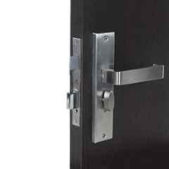 Handle Waala Lumbretta-CYS 8 inch 60mm Stainless Steel Silver Cylindrical Plate One Side Key Mortise Door Lock Set
