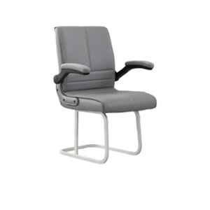 Newturn Maxson Leather Grey Medium Back Office Chair