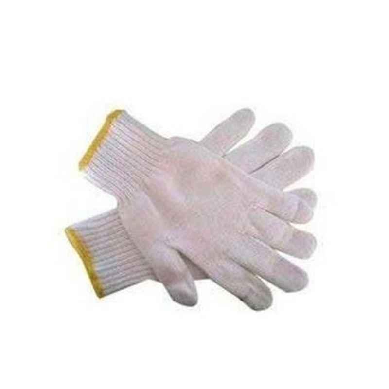 Nova Safe Cotton Knitted Hand Gloves, 35-45 g (Pack of 12)