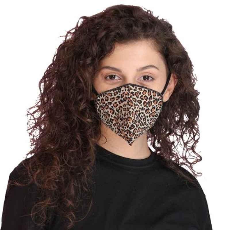Buy Clovia 3 Layers Black & Brown Printed Cotton, Polyamide & Melt Blown  Dome Fit Face Mask, CMBMSK110M (Pack of 3) Online At Best Price On Moglix